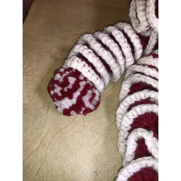 2 Vtg Clown Crochet Dolls Yarn Handmade Mississippi State Football MCM 80s Fan - Picture 7 of 12